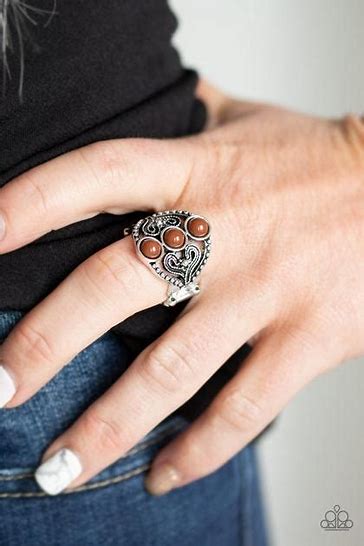 Triple Whammy Brown Ring